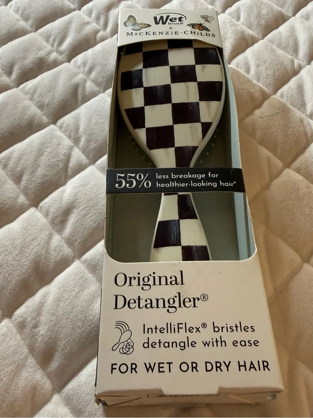NIB MacKenzie-Childs x Wet Brush Original Detangler Courtly Check Limited Edtion